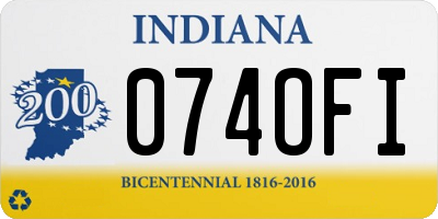 IN license plate 074OFI