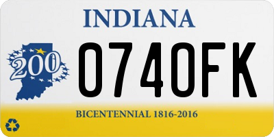 IN license plate 074OFK