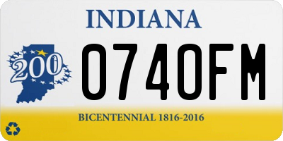 IN license plate 074OFM