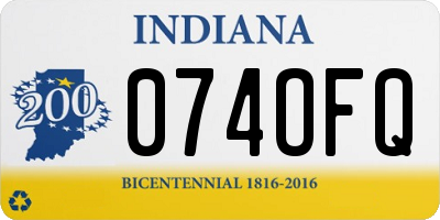 IN license plate 074OFQ