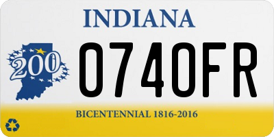 IN license plate 074OFR