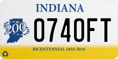 IN license plate 074OFT