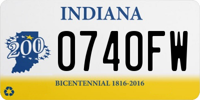 IN license plate 074OFW