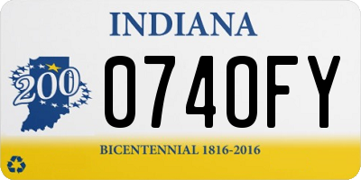 IN license plate 074OFY