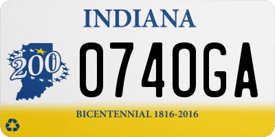 IN license plate 074OGA