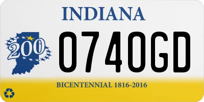 IN license plate 074OGD