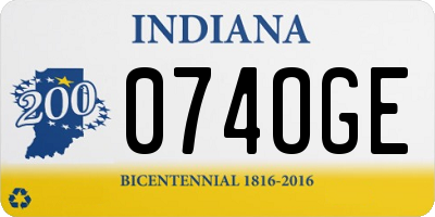 IN license plate 074OGE