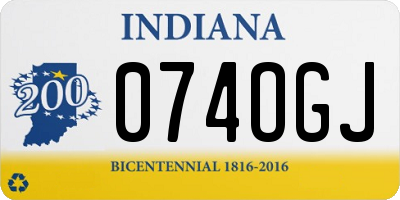 IN license plate 074OGJ