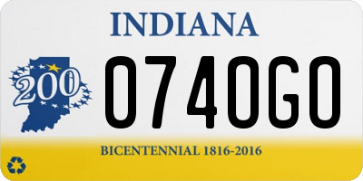 IN license plate 074OGO