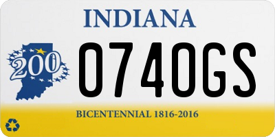 IN license plate 074OGS
