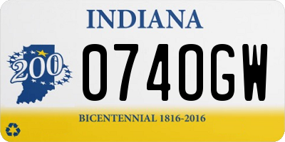 IN license plate 074OGW