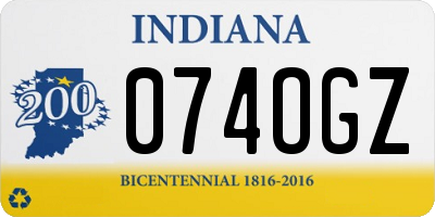 IN license plate 074OGZ