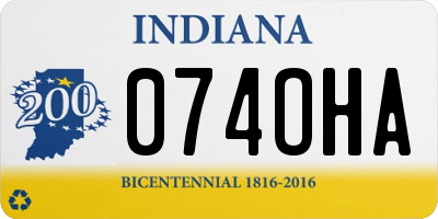 IN license plate 074OHA