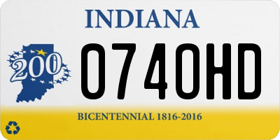 IN license plate 074OHD