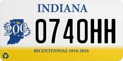 IN license plate 074OHH