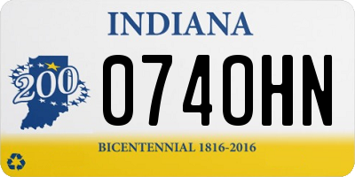 IN license plate 074OHN