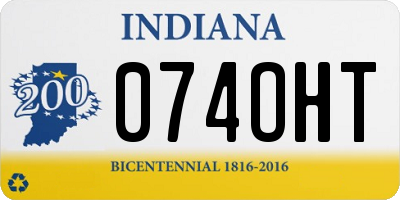 IN license plate 074OHT