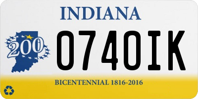 IN license plate 074OIK