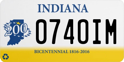 IN license plate 074OIM