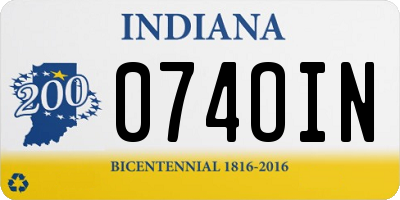 IN license plate 074OIN