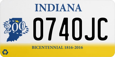 IN license plate 074OJC