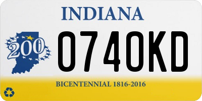 IN license plate 074OKD