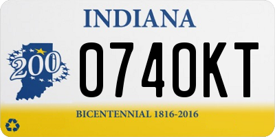 IN license plate 074OKT