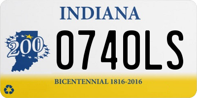 IN license plate 074OLS