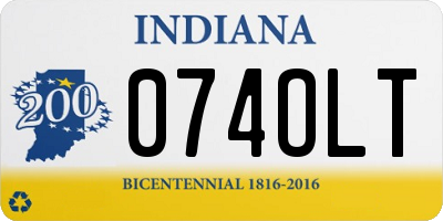 IN license plate 074OLT