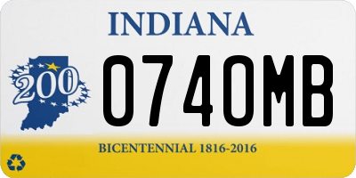 IN license plate 074OMB