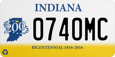 IN license plate 074OMC