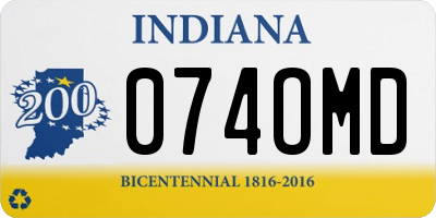 IN license plate 074OMD
