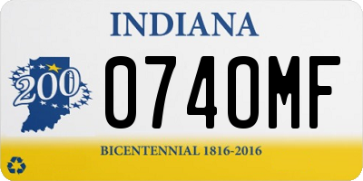 IN license plate 074OMF