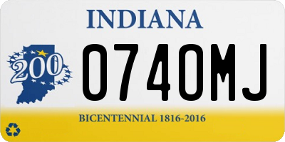 IN license plate 074OMJ