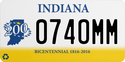IN license plate 074OMM