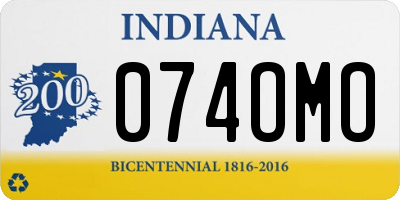 IN license plate 074OMO