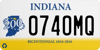 IN license plate 074OMQ