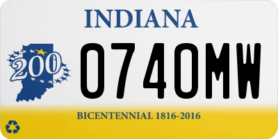 IN license plate 074OMW
