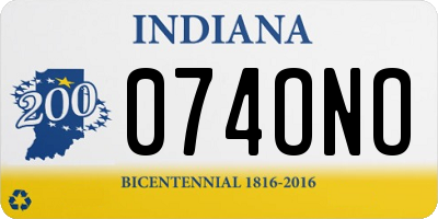 IN license plate 074ONO