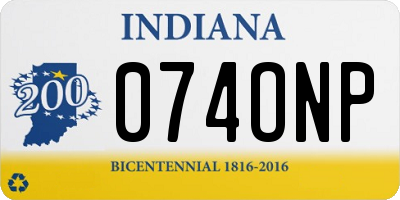 IN license plate 074ONP