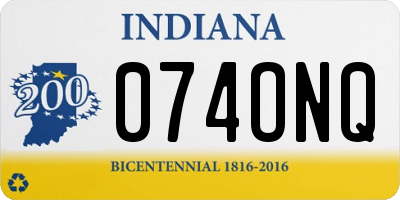 IN license plate 074ONQ