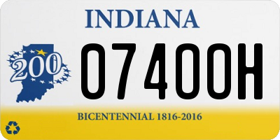 IN license plate 074OOH