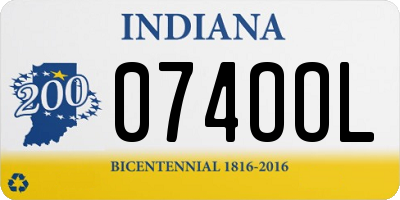 IN license plate 074OOL