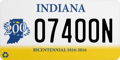 IN license plate 074OON