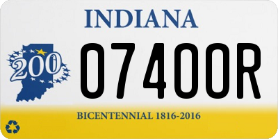 IN license plate 074OOR