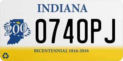 IN license plate 074OPJ