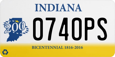 IN license plate 074OPS
