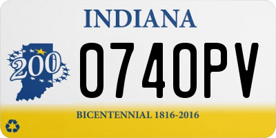IN license plate 074OPV