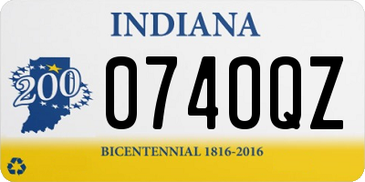 IN license plate 074OQZ
