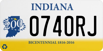 IN license plate 074ORJ